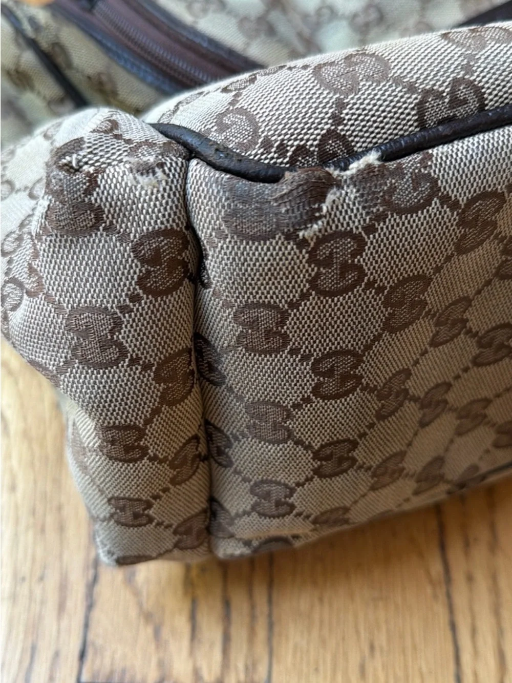 GUCCI GG Canvas Monogram Diaper Baby Bag